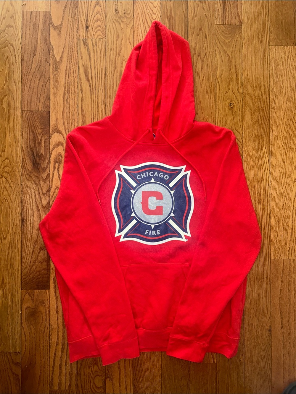 Chicago Fire FC Majestic Retro Hoodie Size Large